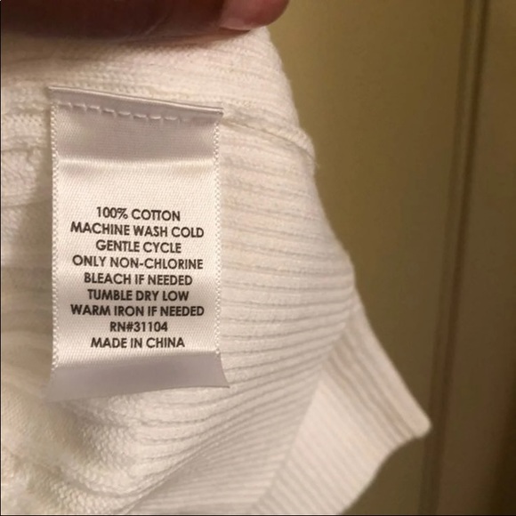 Kim Rogers Curvy White Cableknit Sweater Size 1X - Picture 7 of 8